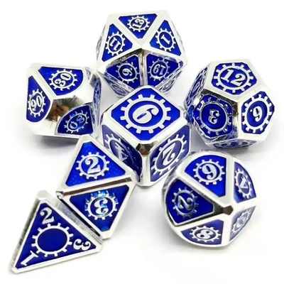 Colorful Gear Solid Metal Dice Set Board Game Kuusu DND RPG