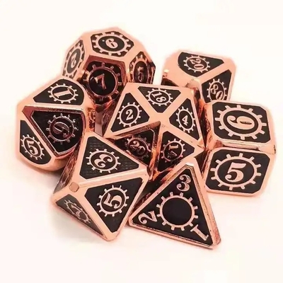 Colorful Gear Solid Metal Dice Set Board Game Kuusu DND RPG