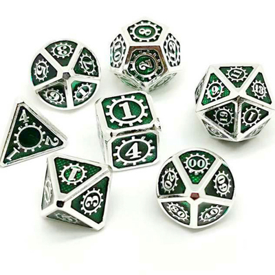 Colorful Gear Solid Metal Dice Set Board Game Kuusu DND RPG