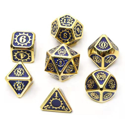 Colorful Gear Solid Metal Dice Set Board Game Kuusu DND RPG
