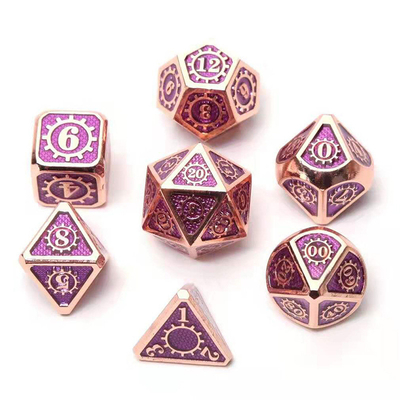 Colorful Gear Solid Metal Dice Set Board Game Kuusu DND RPG