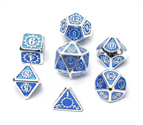 Colorful Gear Solid Metal Dice Set Board Game Kuusu DND RPG