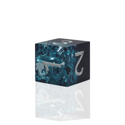 Blue Black Resin Material Dice Set Dragon And Dungeon Polyhedral