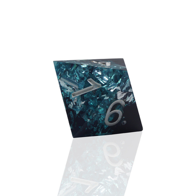 Blue Black Resin Material Dice Set Dragon And Dungeon Polyhedral