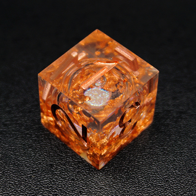 Yellow Flurry Line RPG Resin Dice Set Krusu DND For Gifts And Collections