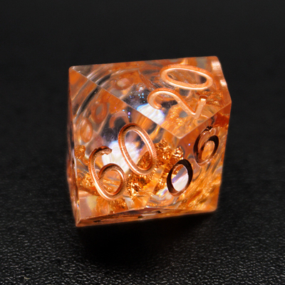 Yellow Flurry Line RPG Resin Dice Set Krusu DND For Gifts And Collections