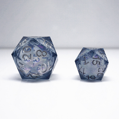 One Sequined Liquid Flow Sand Resin Dice# Dnd#Rpg#Coc Smooth Edge