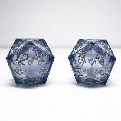 One Sequined Liquid Flow Sand Resin Dice# Dnd#Rpg#Coc Smooth Edge