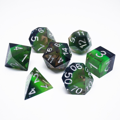 Green Resin Digital Dice Set Multi -Faceted Tablet Game Dice#Rpg#Dnd#Coc