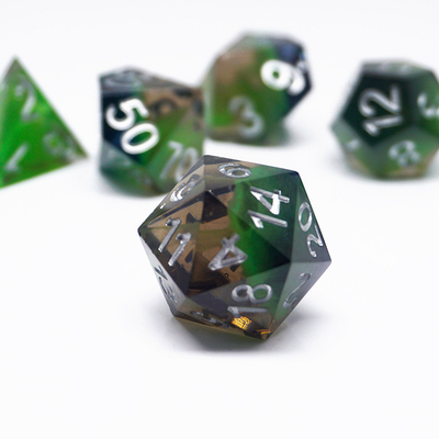 Green Resin Digital Dice Set Multi -Faceted Tablet Game Dice#Rpg#Dnd#Coc