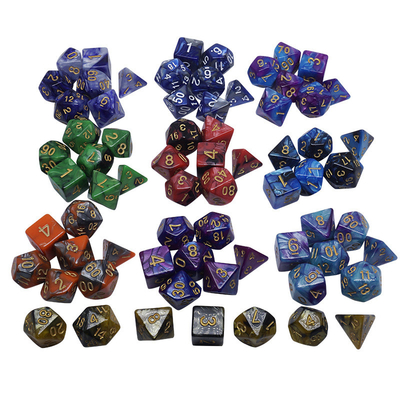 Poly Color Resin Dice Set#Rpg#Dnd#Coc Marble Pattern Preminum and Luxury