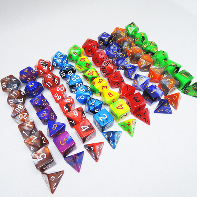 Poly Color Resin Dice Set#Rpg#Dnd#Coc Marble Pattern Preminum and Luxury