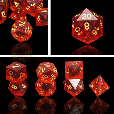 Multi -Color Resin material Dice Set#Rpg#Dnd#Coc Transparent