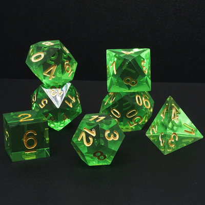 Multi -Color Resin material Dice Set#Rpg#Dnd#Coc Transparent
