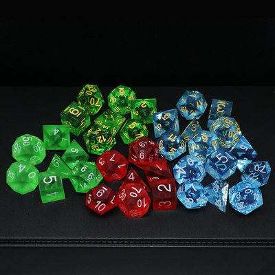 Multi -Color Resin material Dice Set#Rpg#Dnd#Coc Transparent