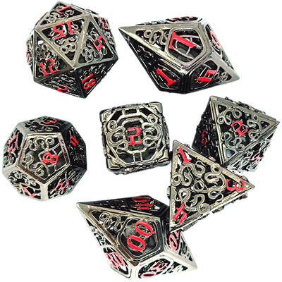 Chongtian Snake Hollow Metal Dice Set Multi -Faceted Table Game #Dnd#Rpg#Coc