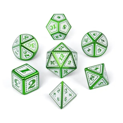 Green Dragon Scale Metal Dice Set Multi-Faceted Board Game Dragon And Dungeon#Dnd#Coc