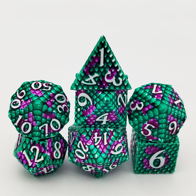Python Texture Metal Dice Set  Multi Face Desktop Game#Dnd#Coc