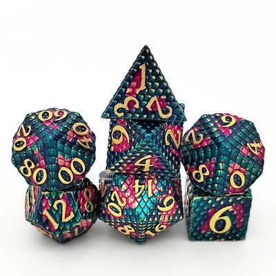 Python Texture Metal Dice Set  Multi Face Desktop Game#Dnd#Coc