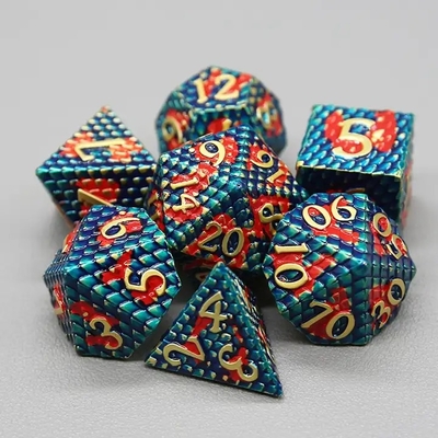 Python Texture Metal Dice Set  Multi Face Desktop Game#Dnd#Coc