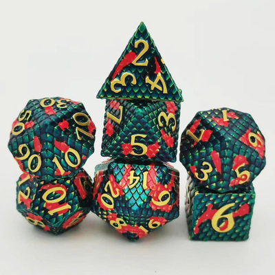 Python Texture Metal Dice Set  Multi Face Desktop Game#Dnd#Coc