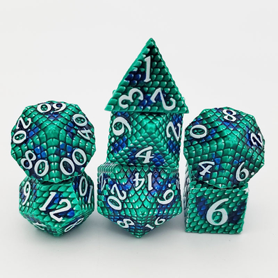 Python Texture Metal Dice Set  Multi Face Desktop Game#Dnd#Coc