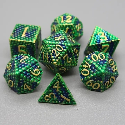 Python Texture Metal Dice Set  Multi Face Desktop Game#Dnd#Coc