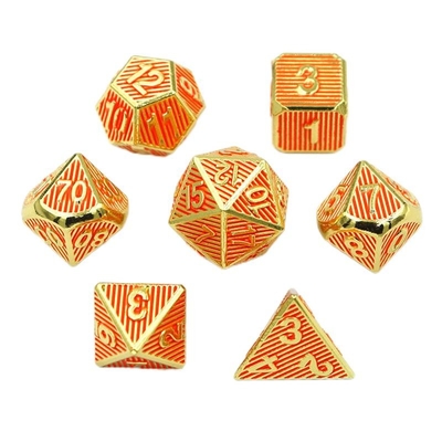 Vertical Metal Multi Face Dice Desktop Game Dnd Rpg Coc Bronze Color