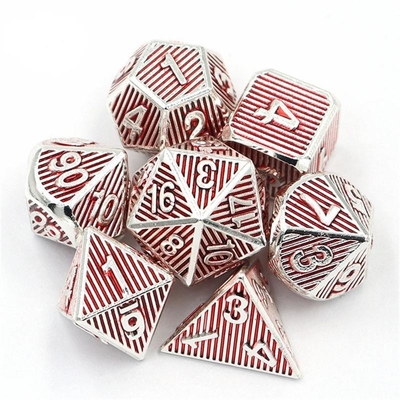 Vertical Metal Multi Face Dice Desktop Game Dnd Rpg Coc Bronze Color