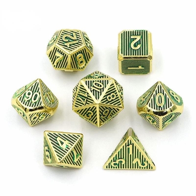 Vertical Metal Multi Face Dice Desktop Game Dnd Rpg Coc Bronze Color