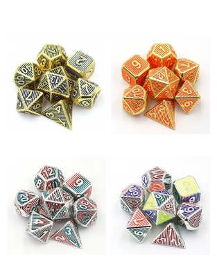 Digital Metal RPG Dice Color Vertical Strip Dnd Coc Luxury style