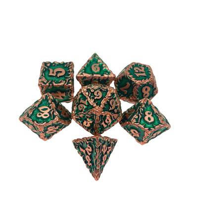 White Tree Vine Metal Multi Face Dice Set Desktop Game#Dnd#Rpg#Coc