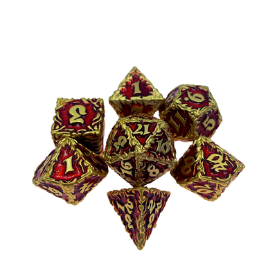 White Tree Vine Metal Multi Face Dice Set Desktop Game#Dnd#Rpg#Coc