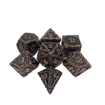 White Tree Vine Metal Multi Face Dice Set Desktop Game#Dnd#Rpg#Coc