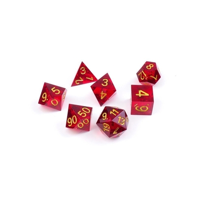 Red pomegranate natural resin dice set desktop game preferred magic domain adventure dnd dice