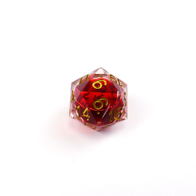 Pomegranate liquid natural resin multi -faceted tablet game dice set dnd dice