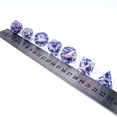 Purple liquid natural resin character plays a multi -noodle dice set dnd dice