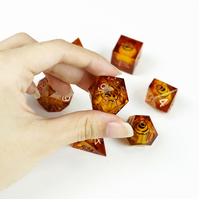 Stay up late Eyead plus yellow resin desktop game dice set dnd dice