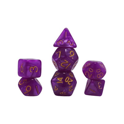 Candy color natural resin character plays dice set dnd dice