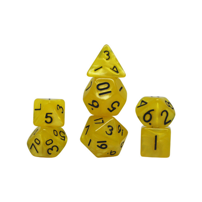 Candy color natural resin character plays dice set dnd dice