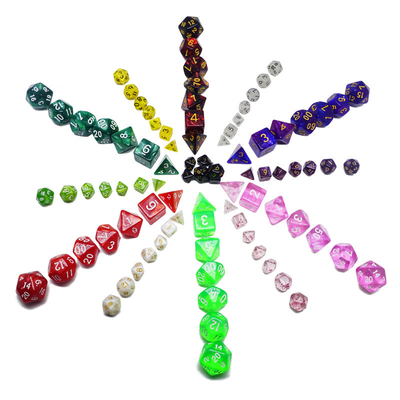 Candy color mini resin desktop game dice set
