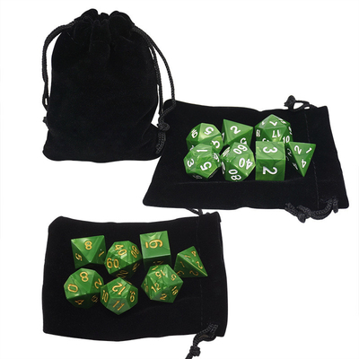 Green Marble Natural Resin RPG Dice Multi - Noodle Dnd Dice Set