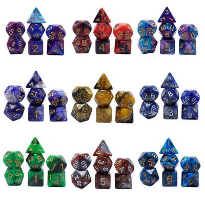 Blue Marble Natural Resin RPG Dice Character Plays Hand Made