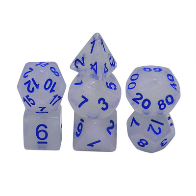 Smooth Crystal Resin RPG Dice Handcraft Resin Polyhedral Dice