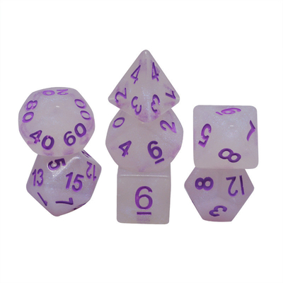 Smooth Crystal Resin RPG Dice Handcraft Resin Polyhedral Dice
