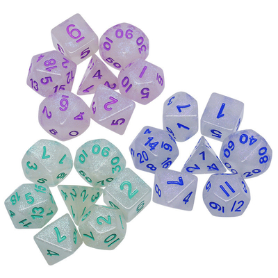 Smooth Crystal Resin RPG Dice Handcraft Resin Polyhedral Dice