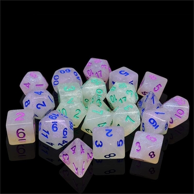 Smooth Crystal Resin RPG Dice Handcraft Resin Polyhedral Dice
