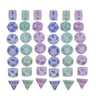 Smooth Crystal Resin RPG Dice Handcraft Resin Polyhedral Dice