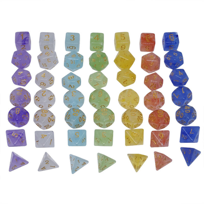 Sharp Edge Orange Smoke Multi Sided Resin Dice For Children Practice Mental Arithmetic Mathematics