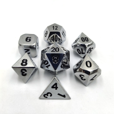 Champagne Gold Color Metal Polyhedral Dice Desktop Game Dice Set